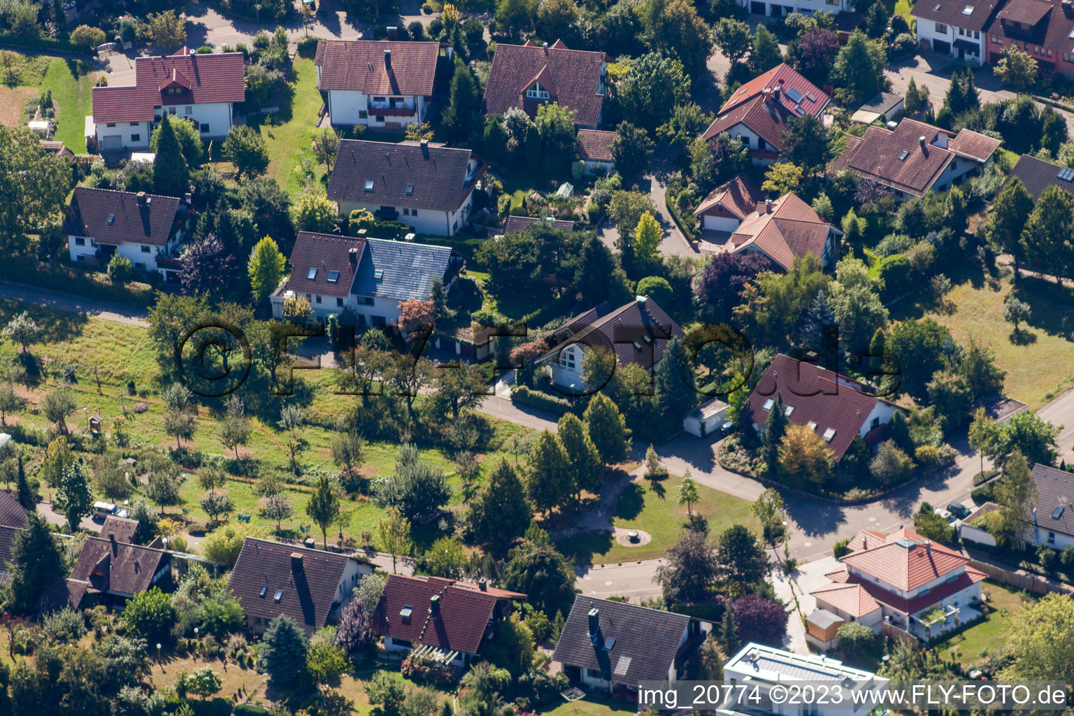 Luftaufnahme von Fessenbach, Im Ries in Offenburg im Bundesland Baden-Württemberg, Deutschland