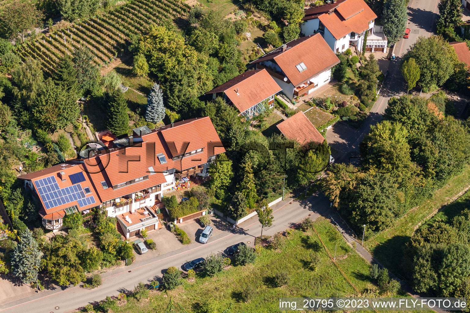 Ortsteil Fessenbach in Offenburg im Bundesland Baden-Württemberg, Deutschland aus der Drohnenperspektive