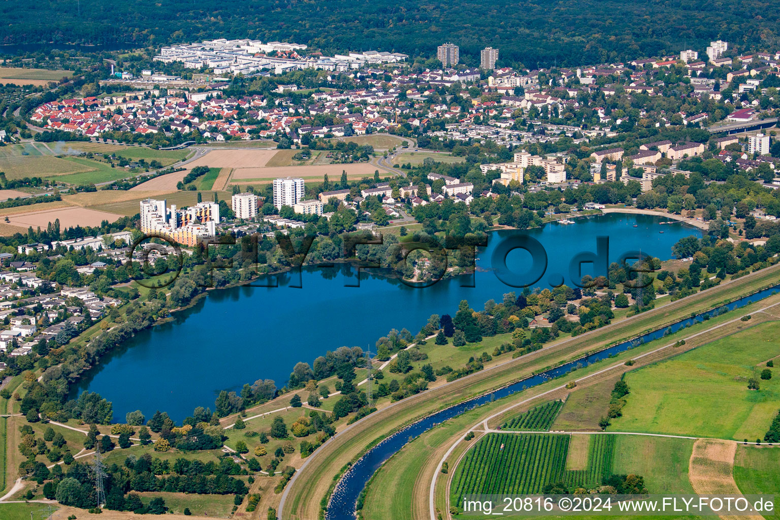 Offenburg, Gifizsee im Ortsteil Uffhofen im Bundesland Baden-Württemberg, Deutschland