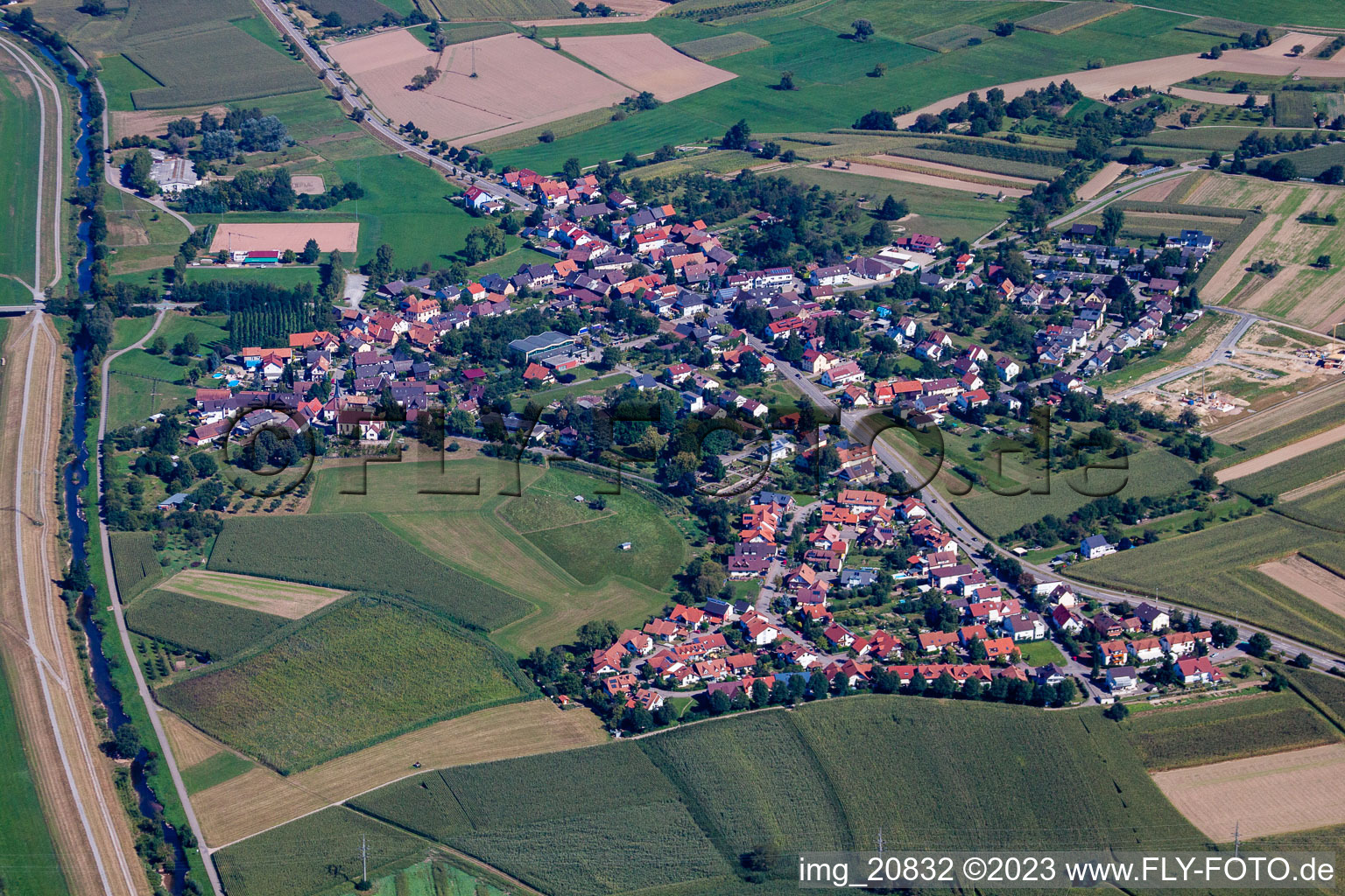 Luftbild von Ortsteil Bühl in Offenburg im Bundesland Baden-Württemberg, Deutschland
