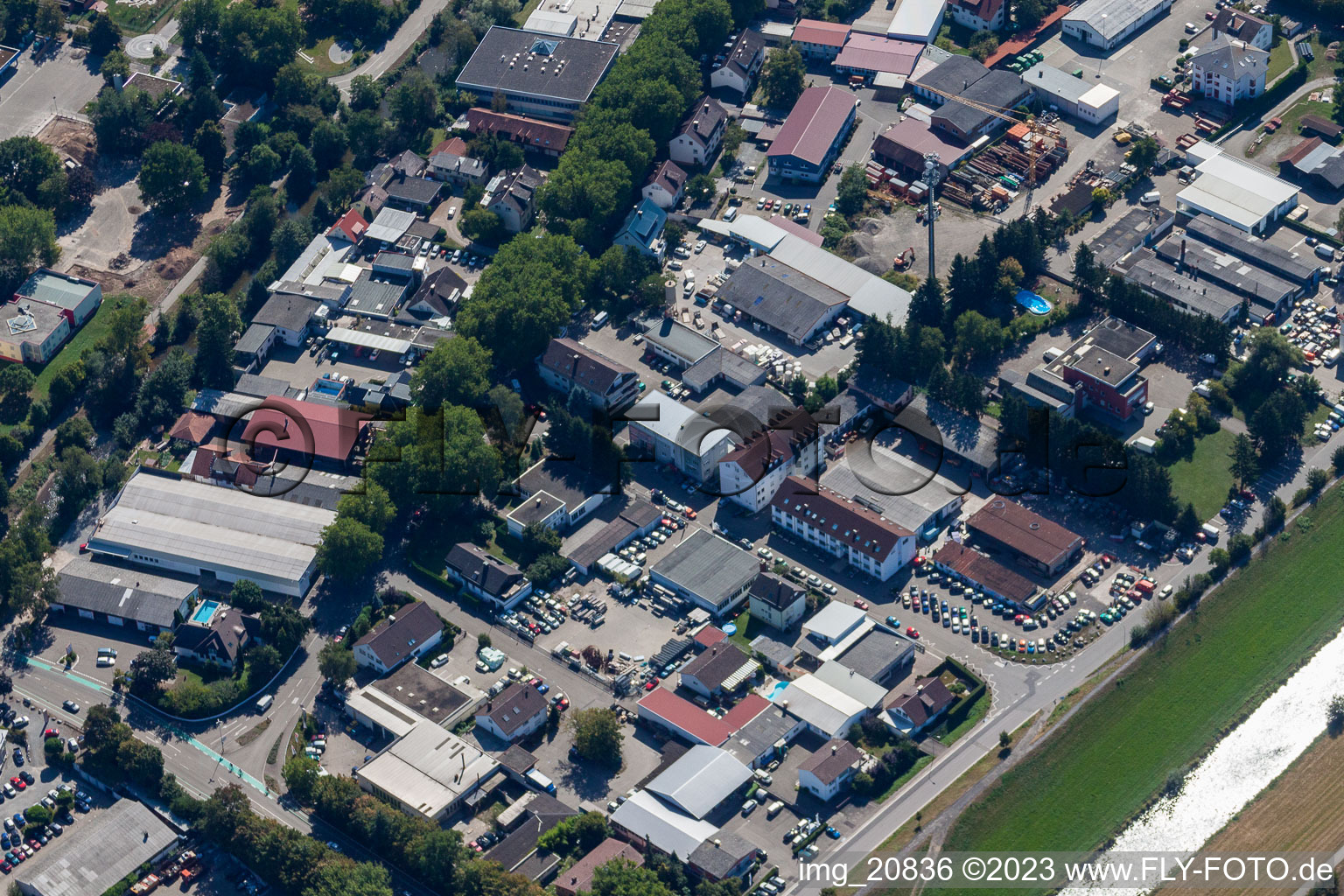 Offenburg im Bundesland Baden-Württemberg, Deutschland aus der Luft betrachtet