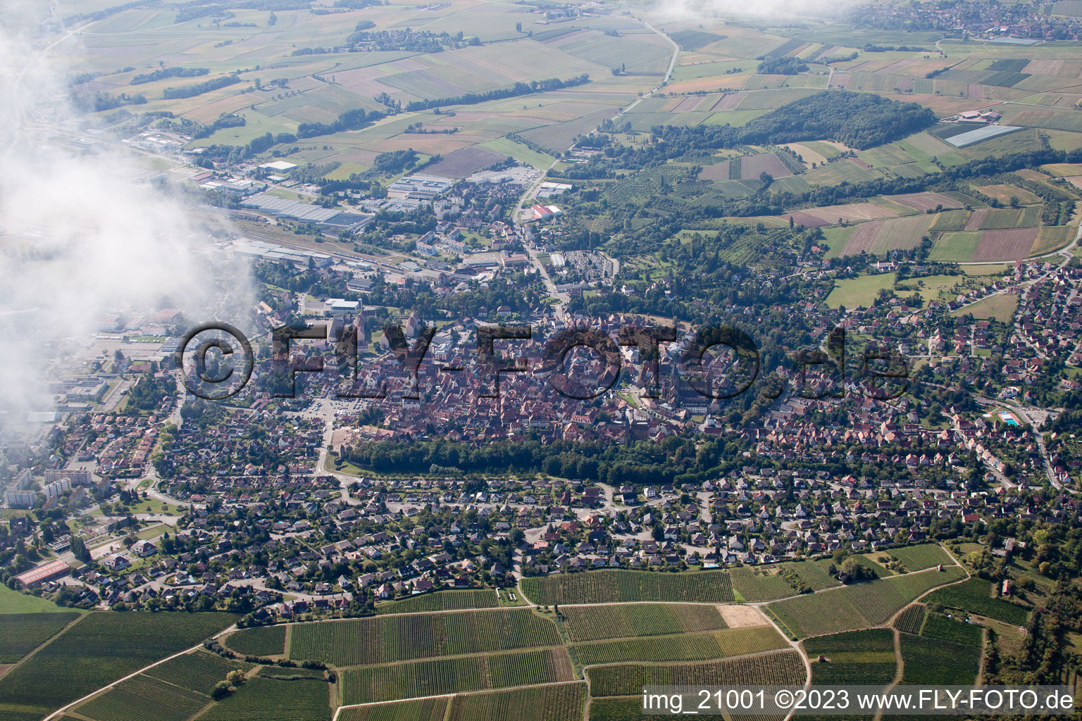Wissembourg von Norden im Bundesland Bas-Rhin, Frankreich