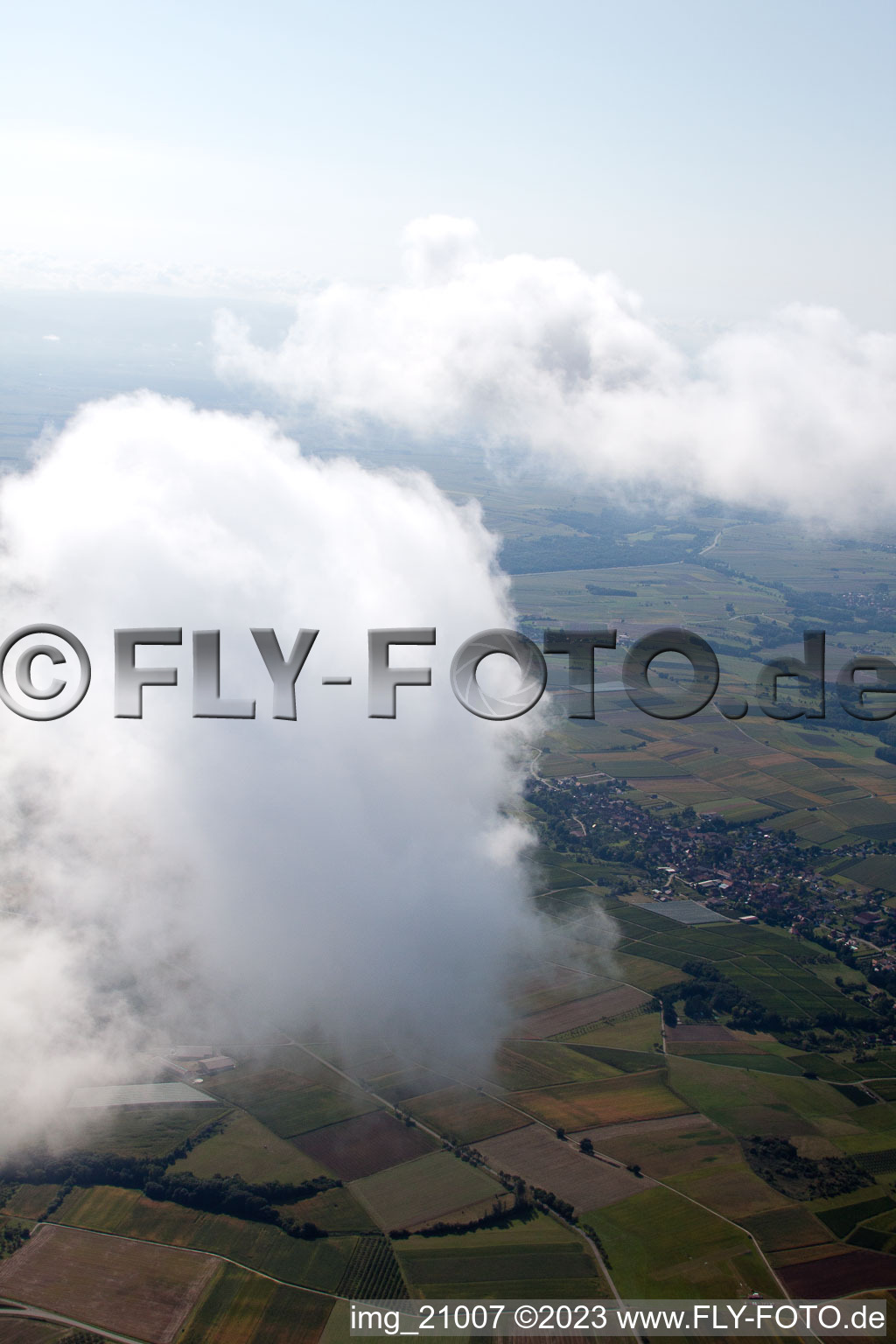 Drohnenbild von Riedseltz im Bundesland Bas-Rhin, Frankreich