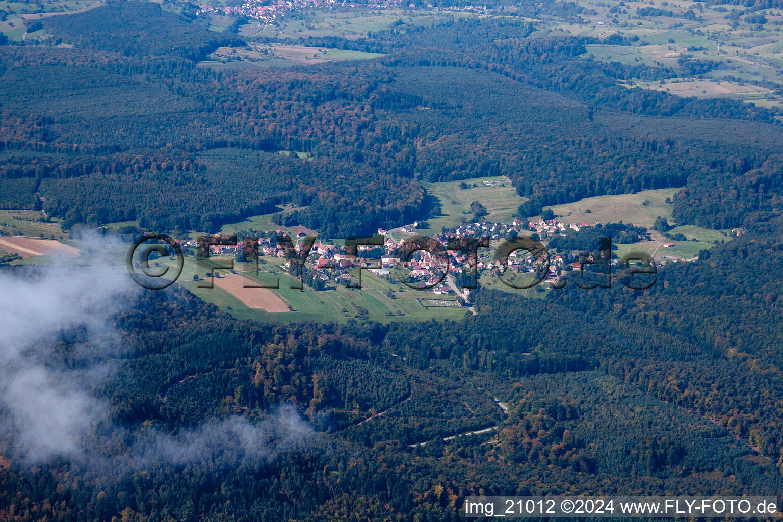 Dorf - Ansicht in Climbach in Grand Est im Bundesland Bas-Rhin, Frankreich
