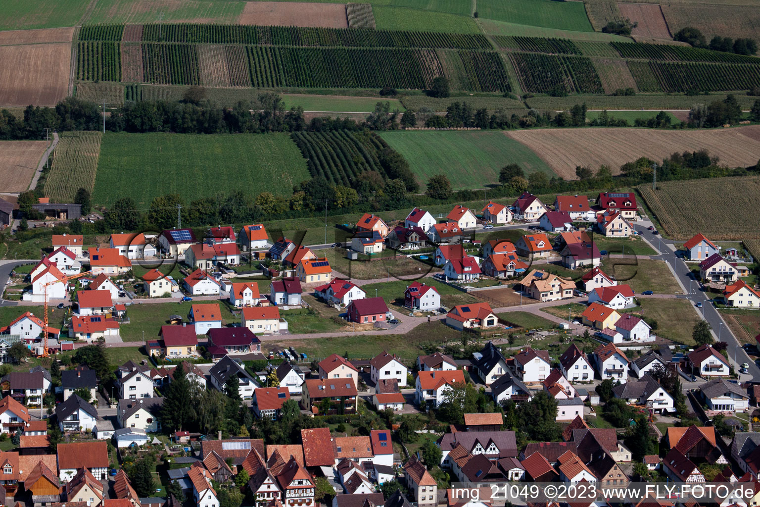 Schaidt, Neubaugebiet NO in Wörth am Rhein im Bundesland Rheinland-Pfalz, Deutschland von der Drohne aus gesehen