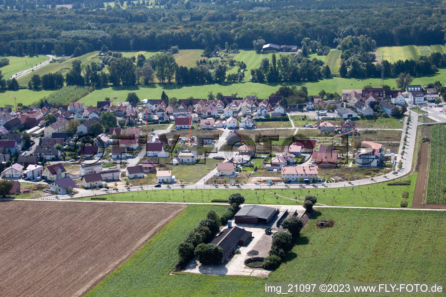 Kandel, Höhenweg im Bundesland Rheinland-Pfalz, Deutschland von oben