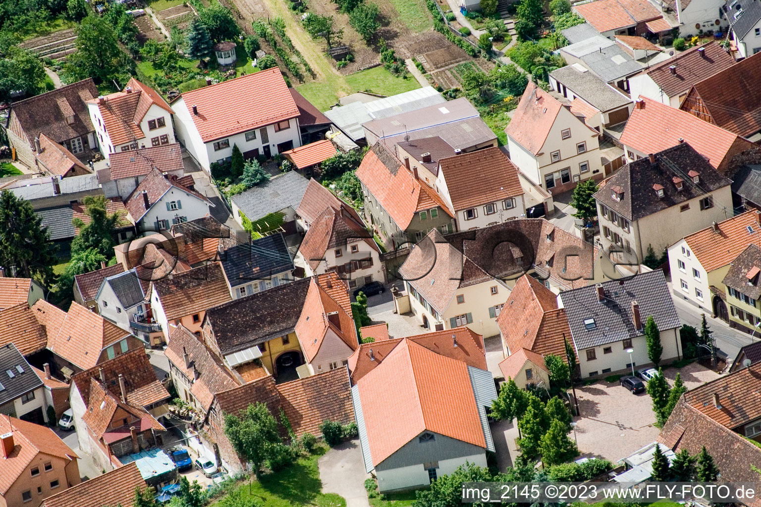 Drohnenbild von Ortsteil Arzheim in Landau in der Pfalz im Bundesland Rheinland-Pfalz, Deutschland