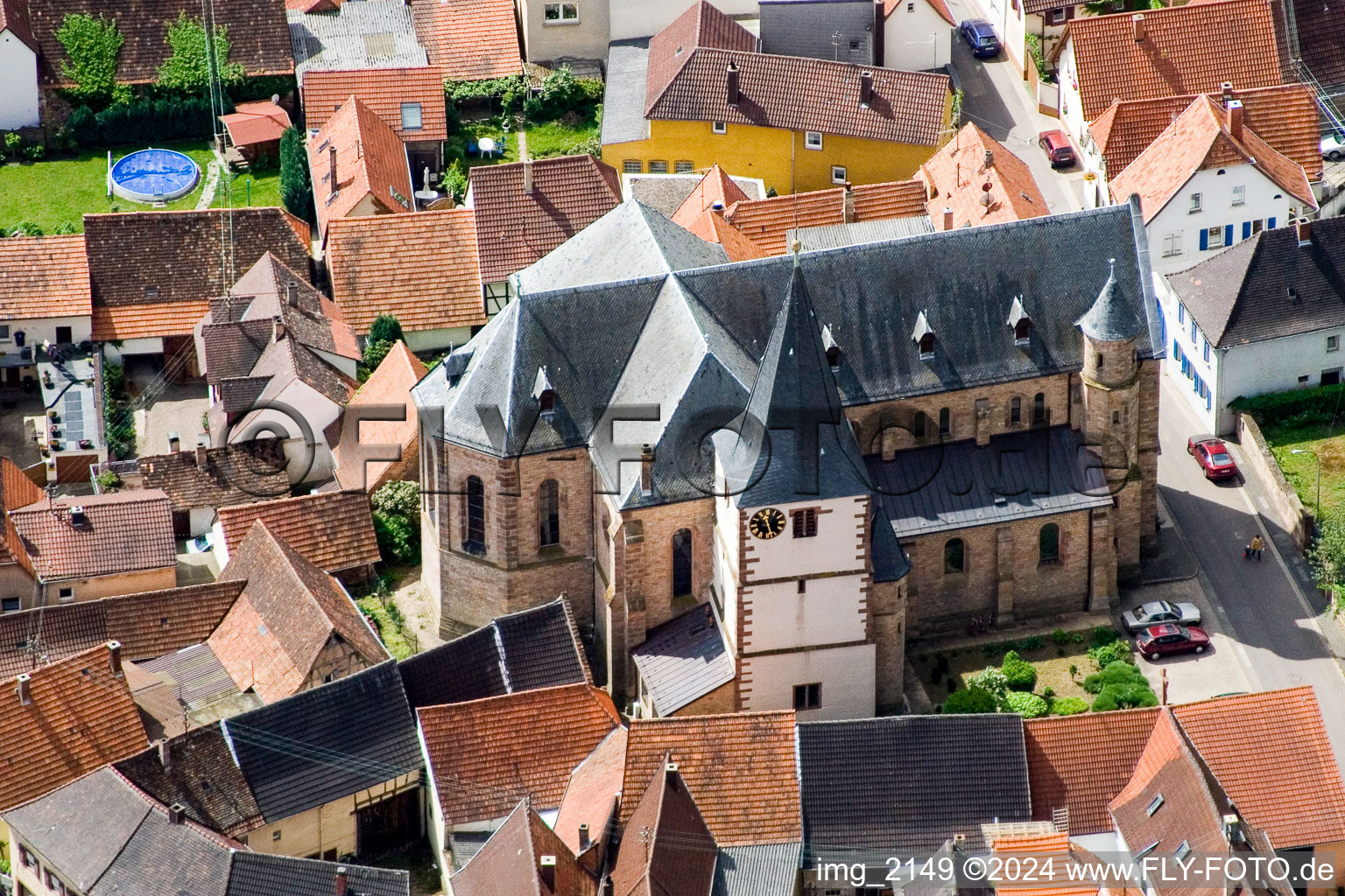 Ortsteil Arzheim in Landau in der Pfalz im Bundesland Rheinland-Pfalz, Deutschland von der Drohne aus gesehen