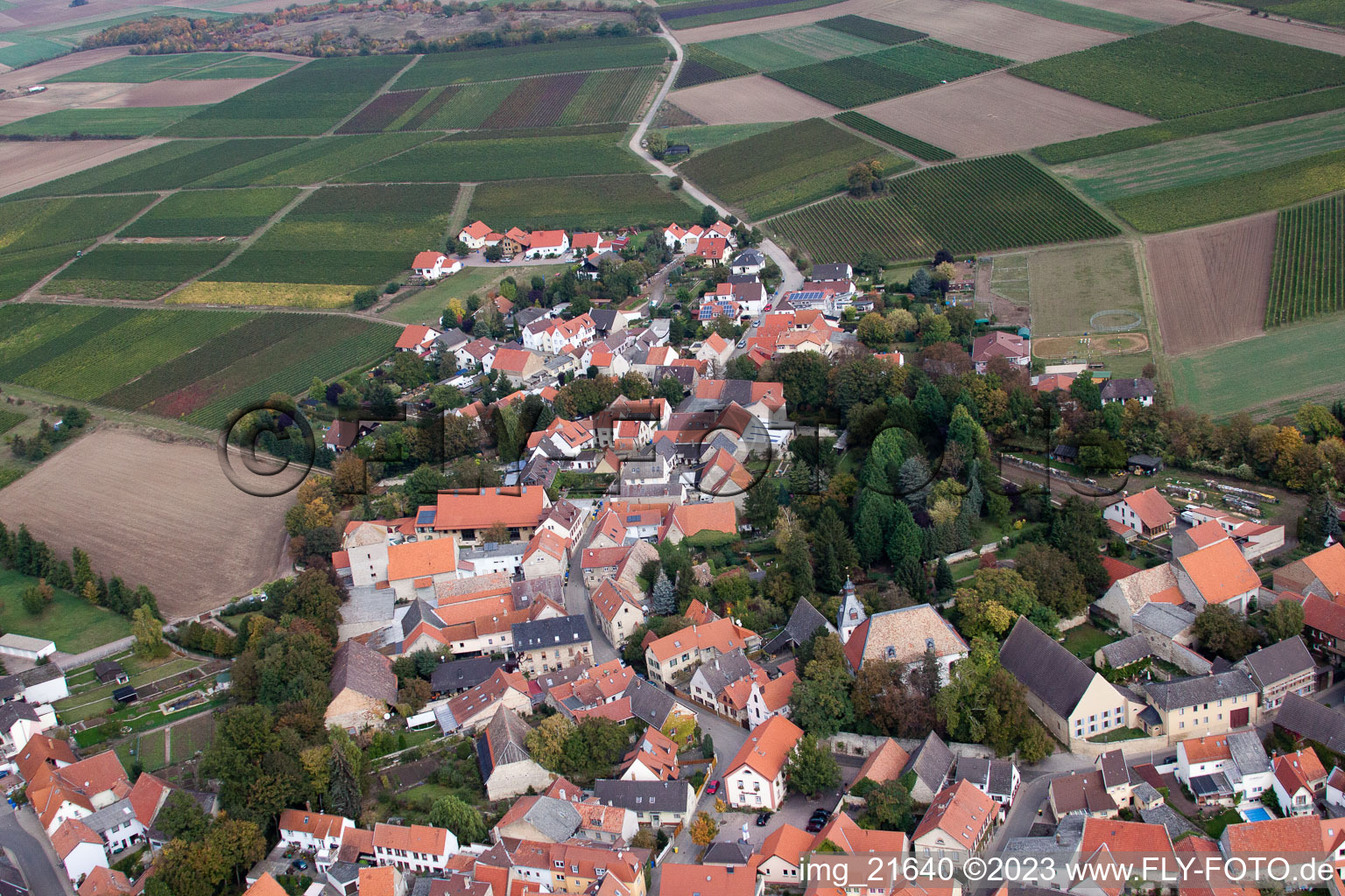 Eppelsheim im Bundesland Rheinland-Pfalz, Deutschland von oben gesehen