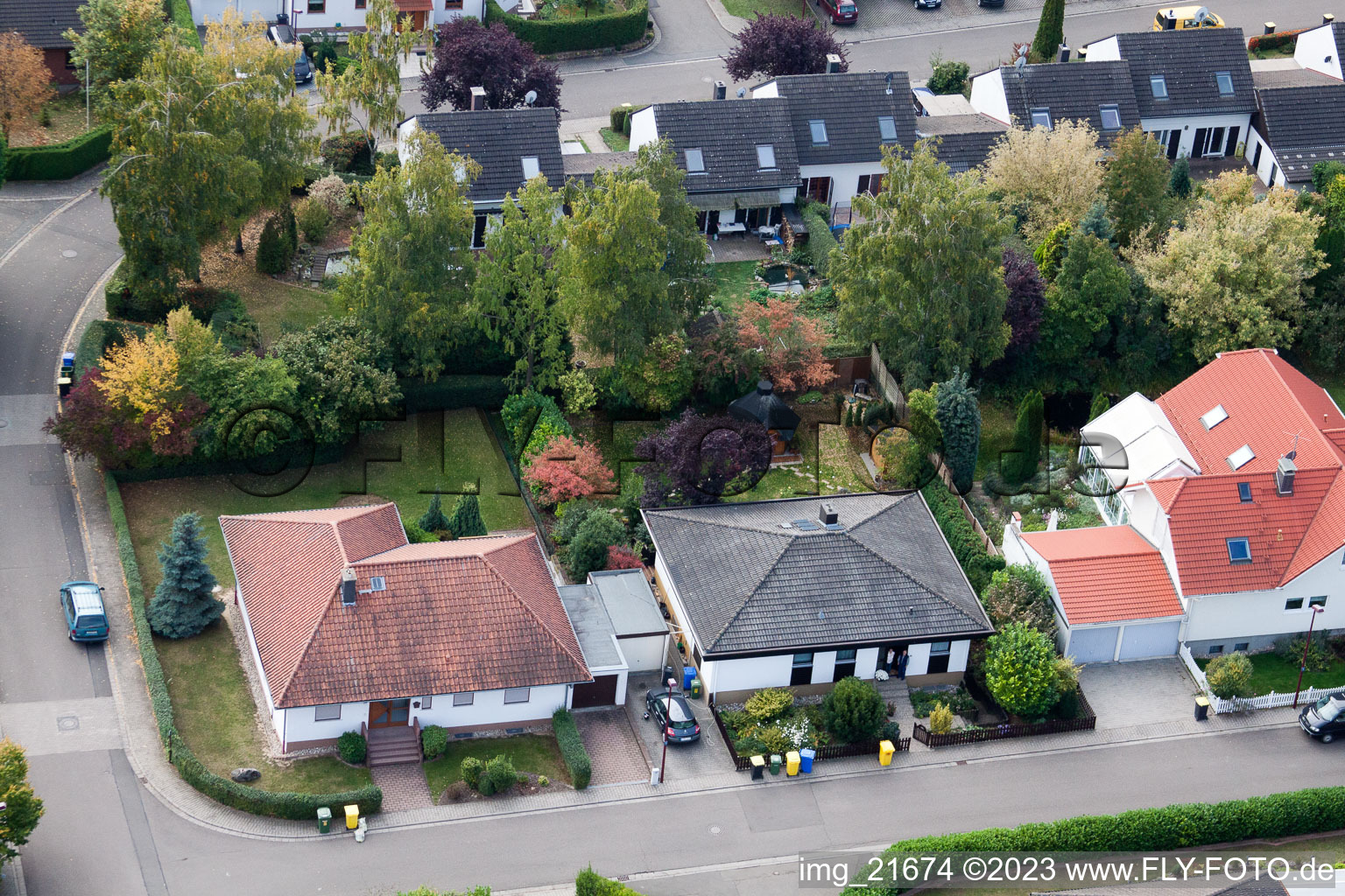 Schrägluftbild von Eppelsheim im Bundesland Rheinland-Pfalz, Deutschland