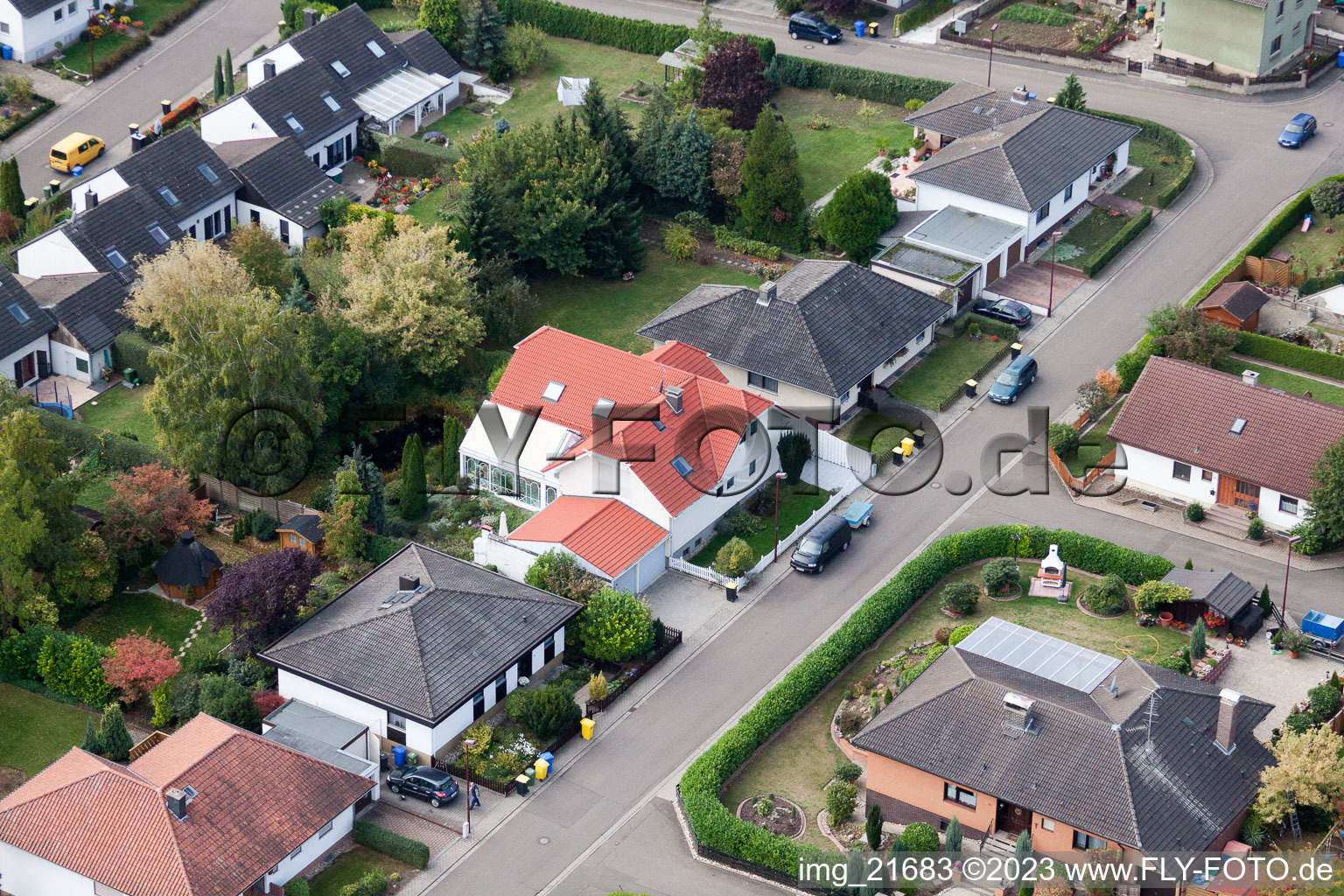 Drohnenaufname von Eppelsheim im Bundesland Rheinland-Pfalz, Deutschland