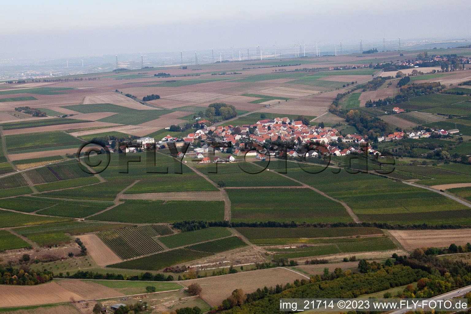 Luftbild von Hangen-Weisheim im Bundesland Rheinland-Pfalz, Deutschland