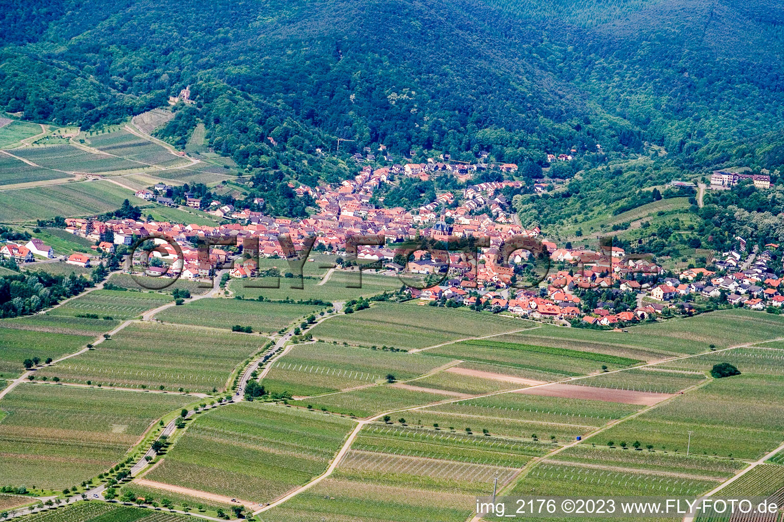 Drohnenaufname von Sankt Martin im Bundesland Rheinland-Pfalz, Deutschland
