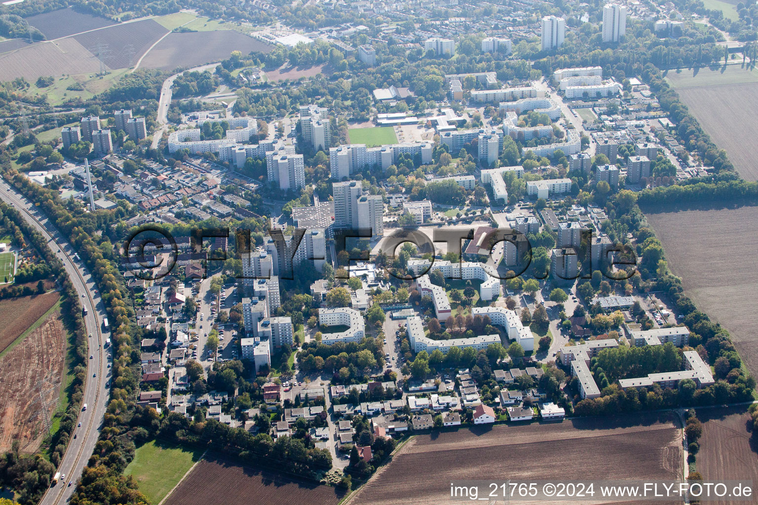 Oppau-Pfingstweide, Londoner Ring in Pfingtsweide im Bundesland Rheinland-Pfalz, Deutschland