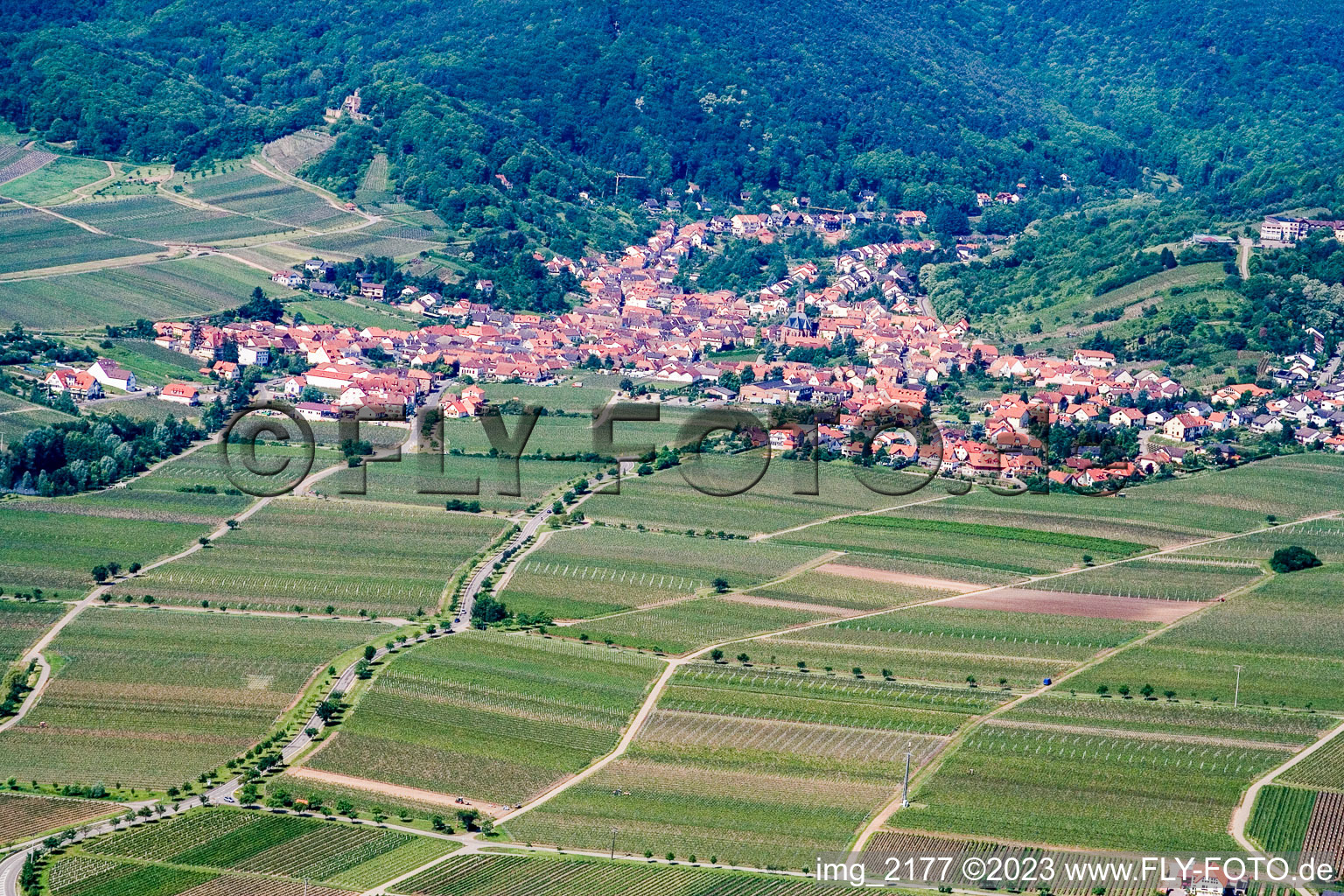 Drohnenbild von Sankt Martin im Bundesland Rheinland-Pfalz, Deutschland