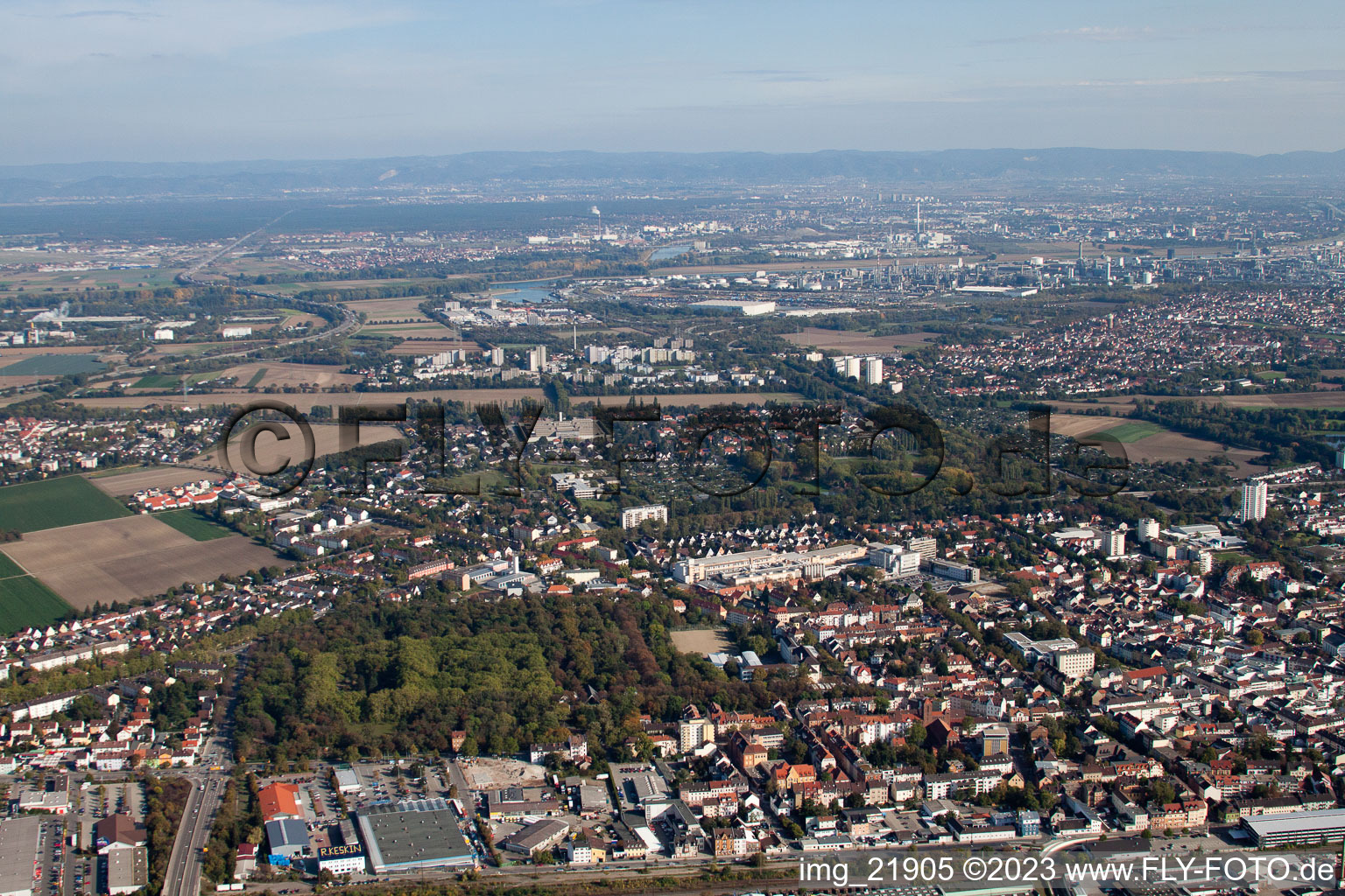 Luftbild von Nordring in Frankenthal im Bundesland Rheinland-Pfalz, Deutschland