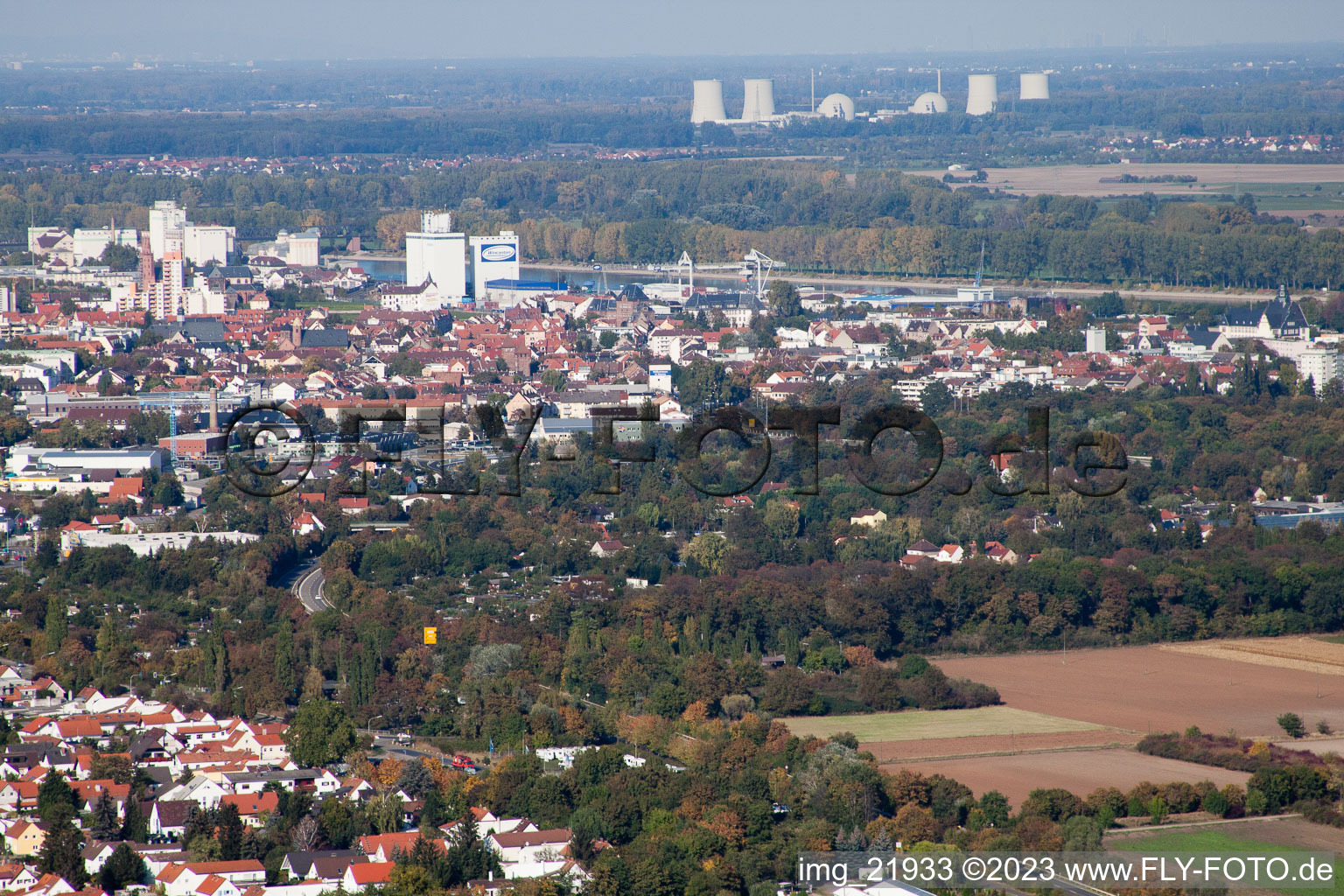 Worms im Bundesland Rheinland-Pfalz, Deutschland von oben