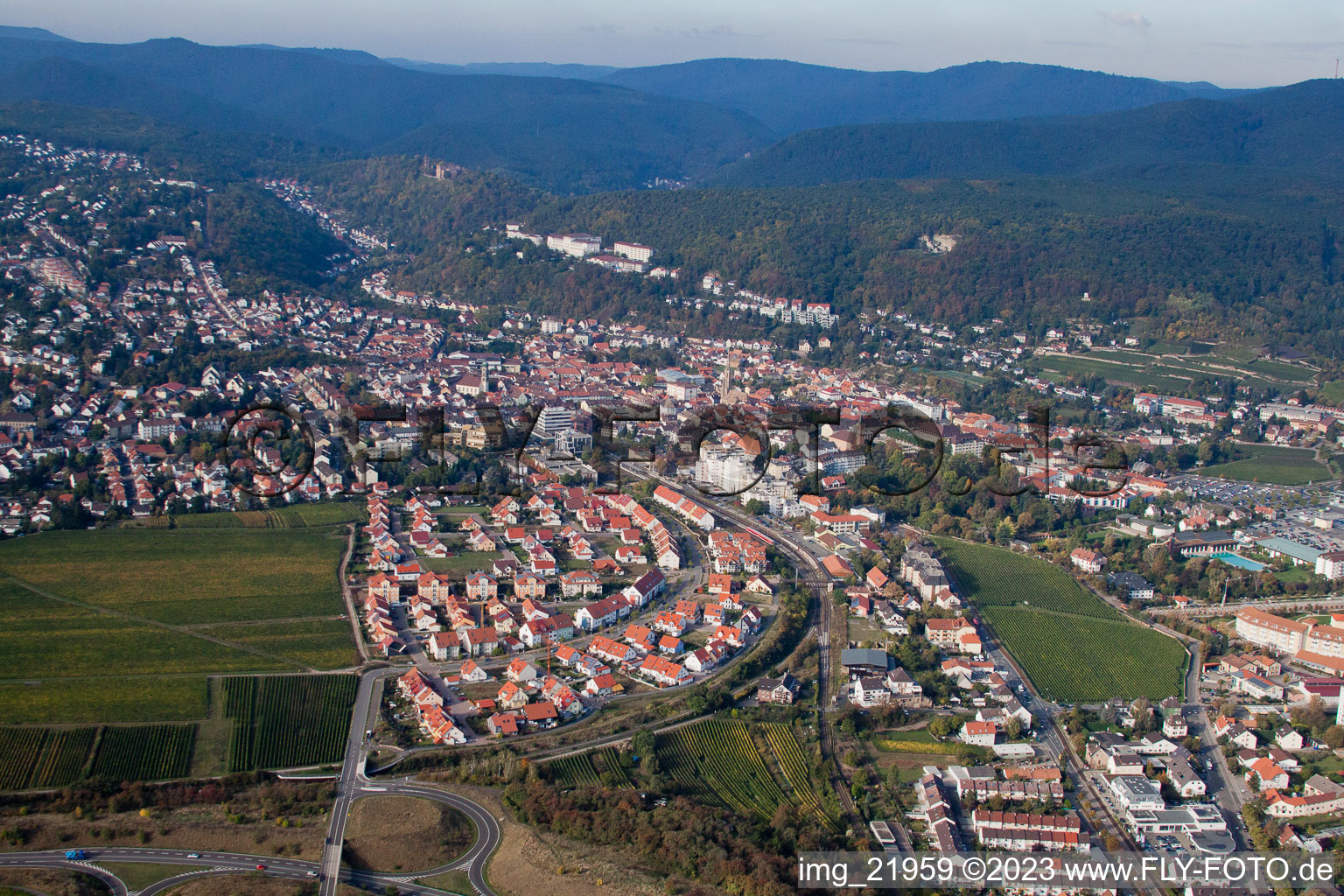 Luftbild von Bad Dürkheim im Bundesland Rheinland-Pfalz, Deutschland