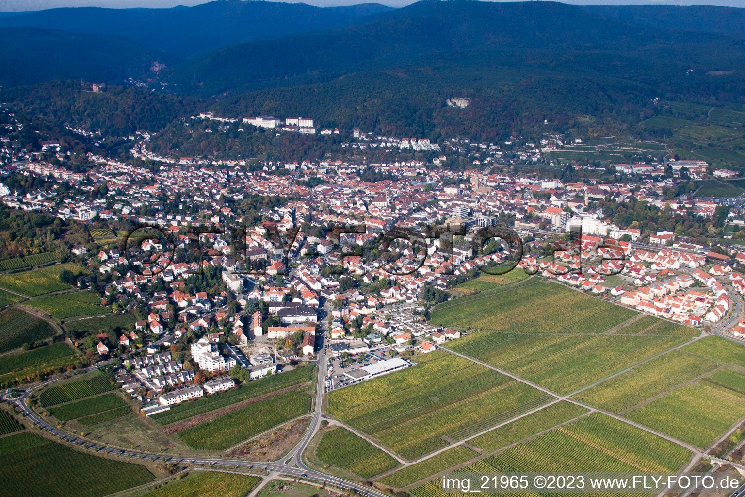 Luftaufnahme von Bad Dürkheim im Bundesland Rheinland-Pfalz, Deutschland