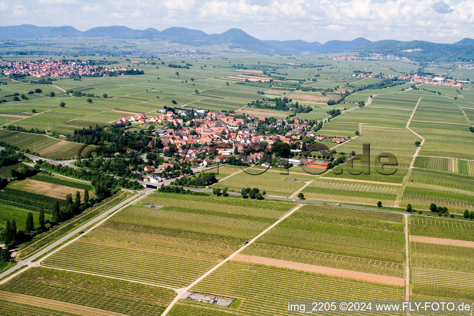 Dorfansicht in Roschbach im Bundesland Rheinland-Pfalz, Deutschland