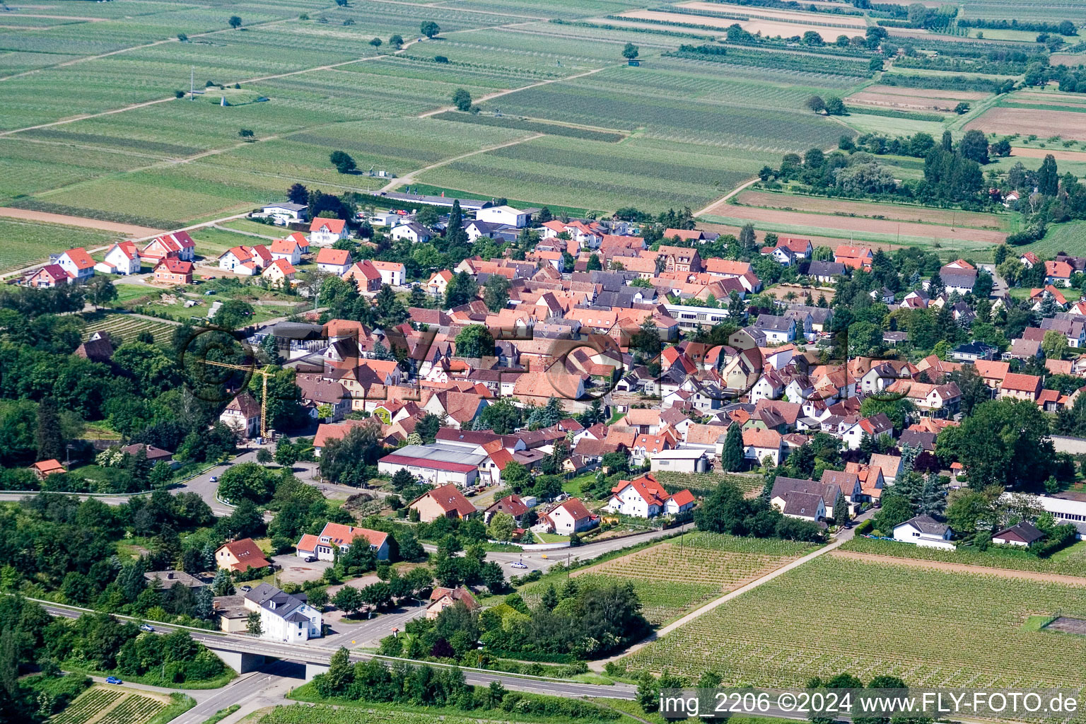 Dorf - Ansicht in Walsheim im Bundesland Rheinland-Pfalz, Deutschland