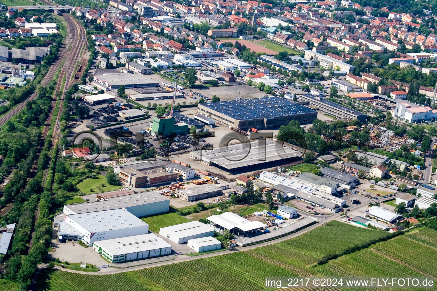 Luftbild von Gewerbegebiet N in Landau in der Pfalz im Bundesland Rheinland-Pfalz, Deutschland