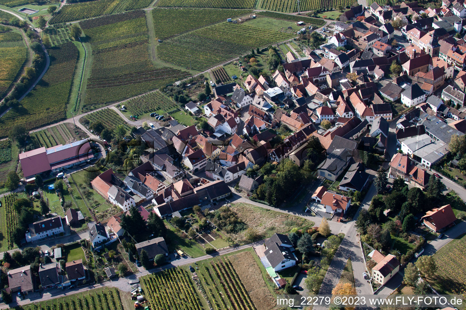 Luftbild von Frankweiler im Bundesland Rheinland-Pfalz, Deutschland