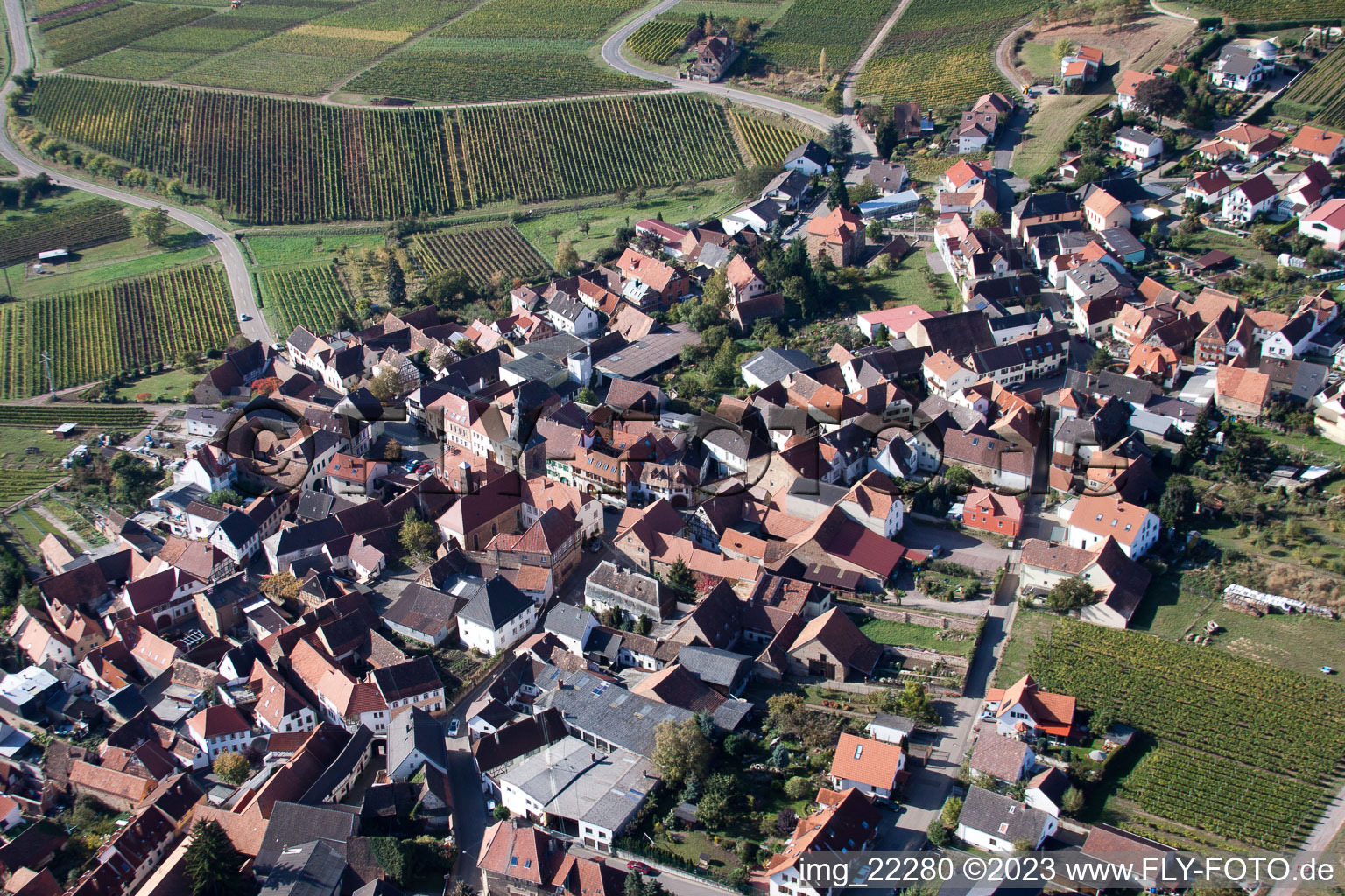 Luftaufnahme von Frankweiler im Bundesland Rheinland-Pfalz, Deutschland