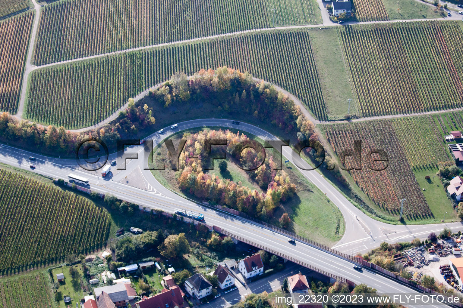 Siebeldingen im Bundesland Rheinland-Pfalz, Deutschland von einer Drohne aus