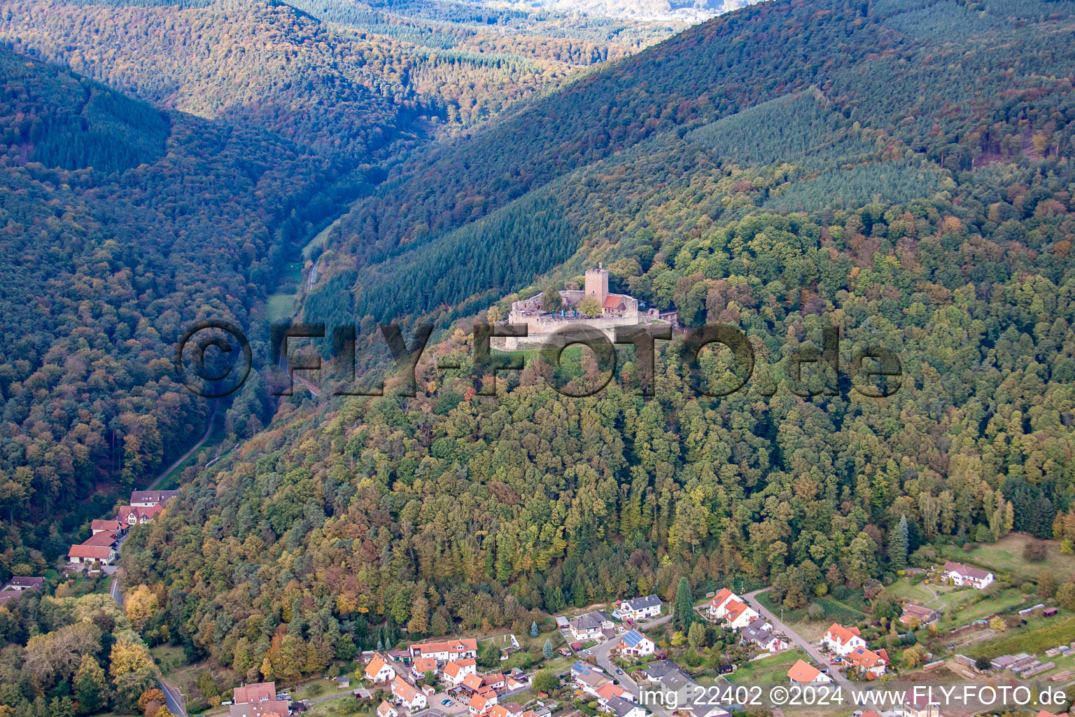 Ruine Landeck in Klingenmünster im Bundesland Rheinland-Pfalz, Deutschland