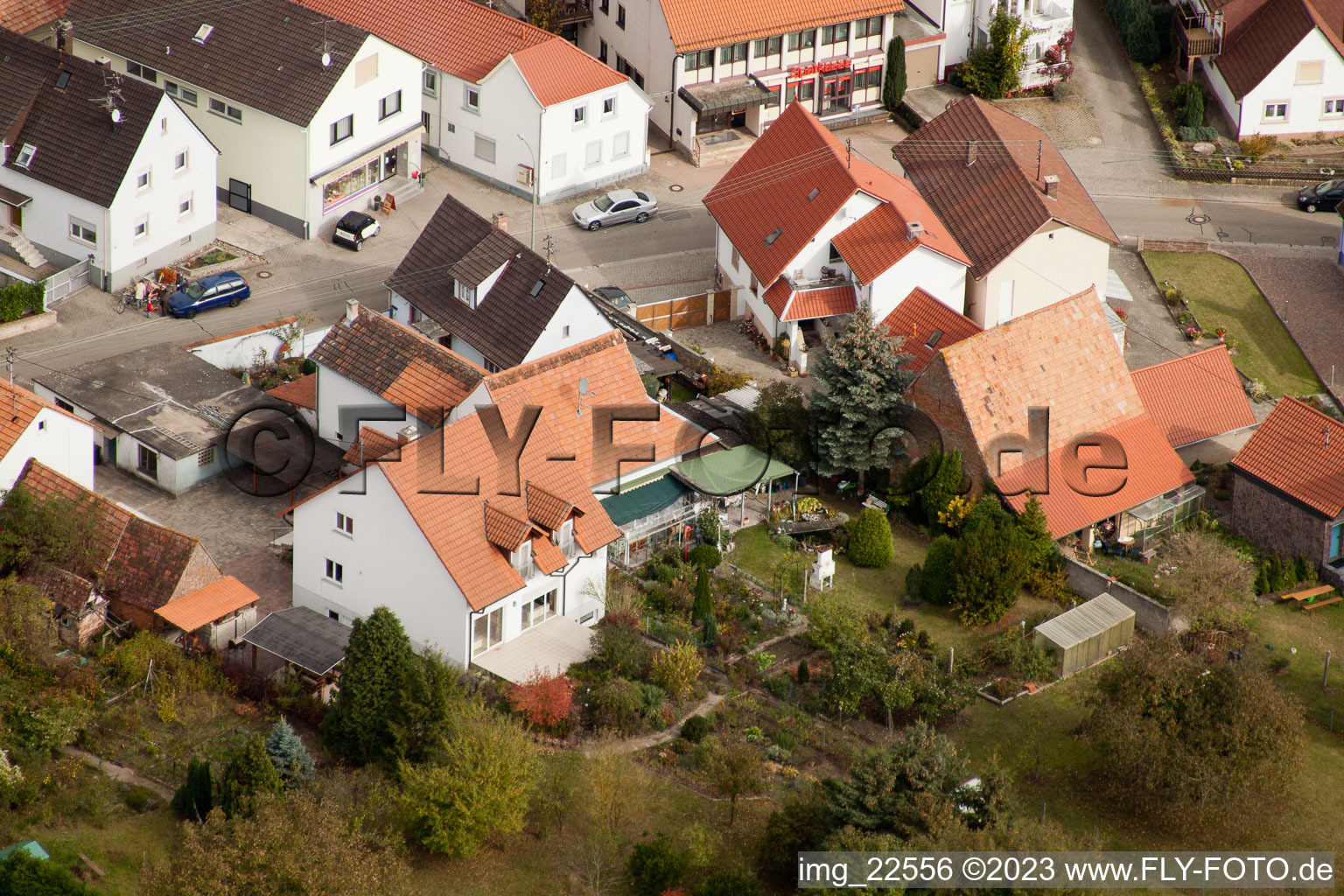 Luftaufnahme von Minfeld im Bundesland Rheinland-Pfalz, Deutschland