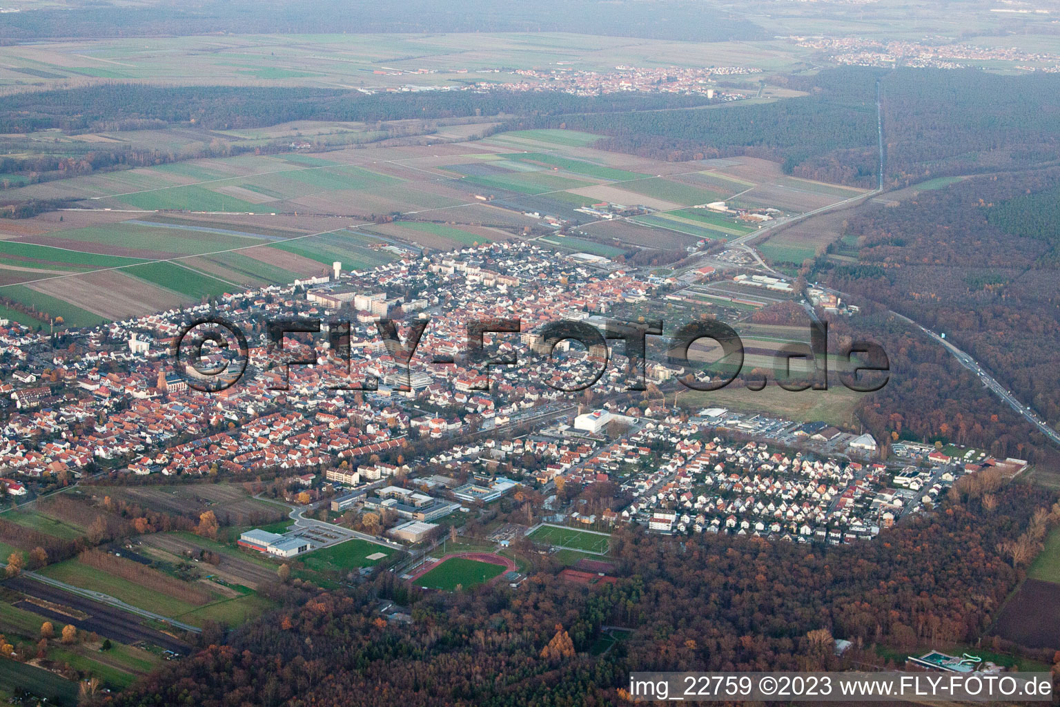 Luftbild von Kandel im Bundesland Rheinland-Pfalz, Deutschland