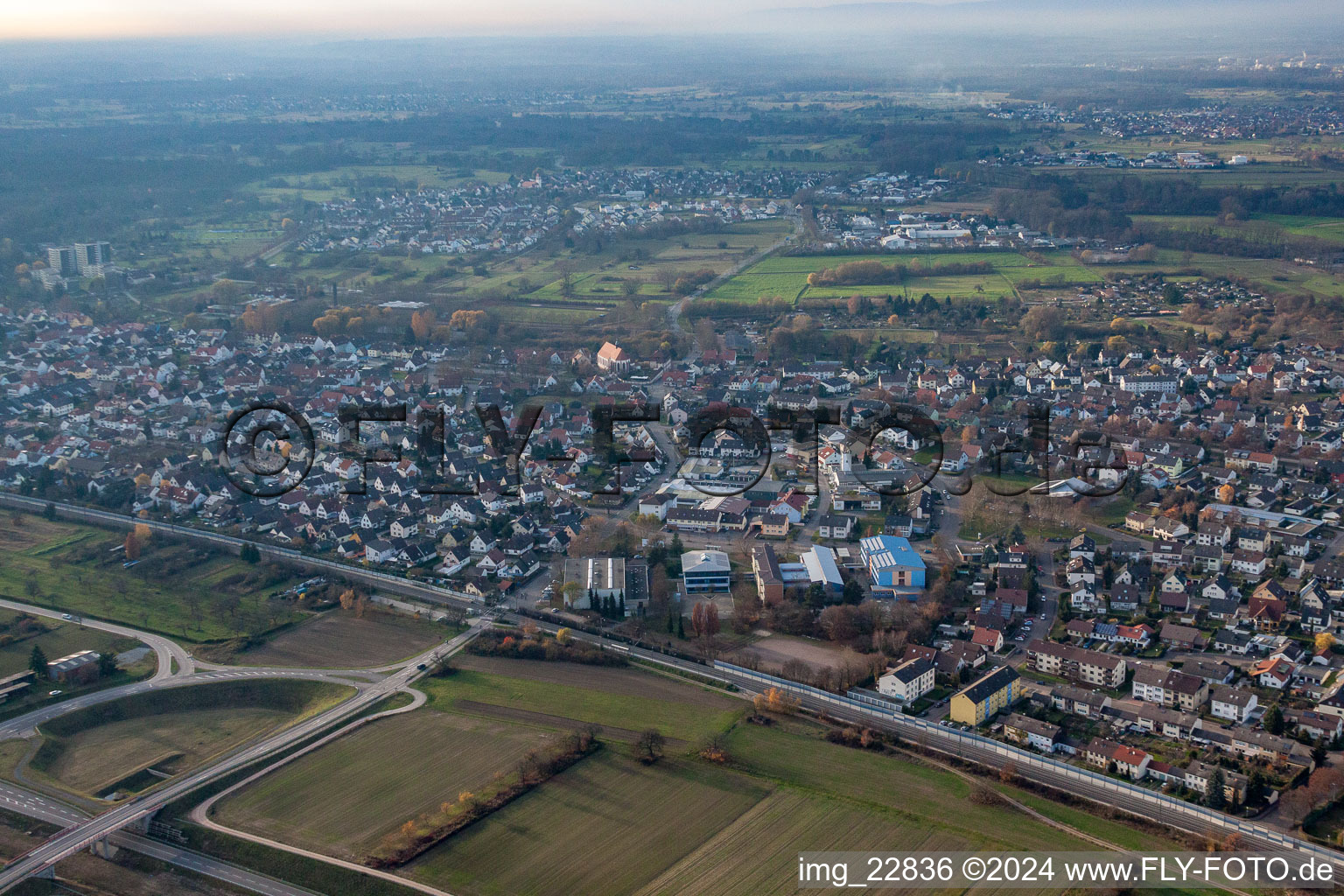 Hardtsporthalle, Realschule in Durmersheim im Bundesland Baden-Württemberg, Deutschland