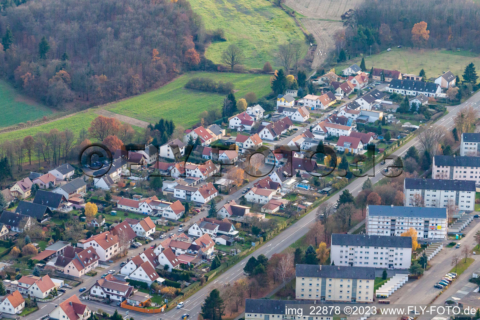 Drohnenaufname von Rastatt im Bundesland Baden-Württemberg, Deutschland