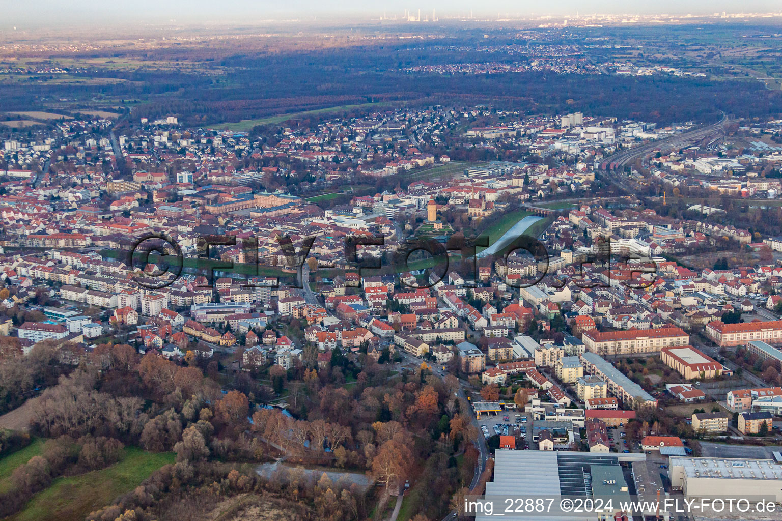 Stadtgarten in Rastatt im Bundesland Baden-Württemberg, Deutschland