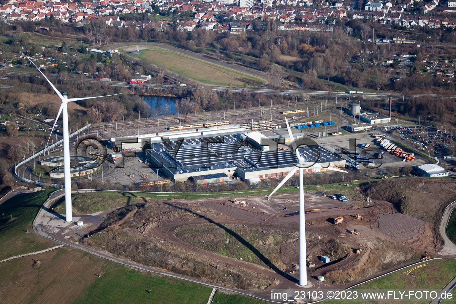 Karlsruhe, Rheinhafen im Bundesland Baden-Württemberg, Deutschland aus der Luft betrachtet