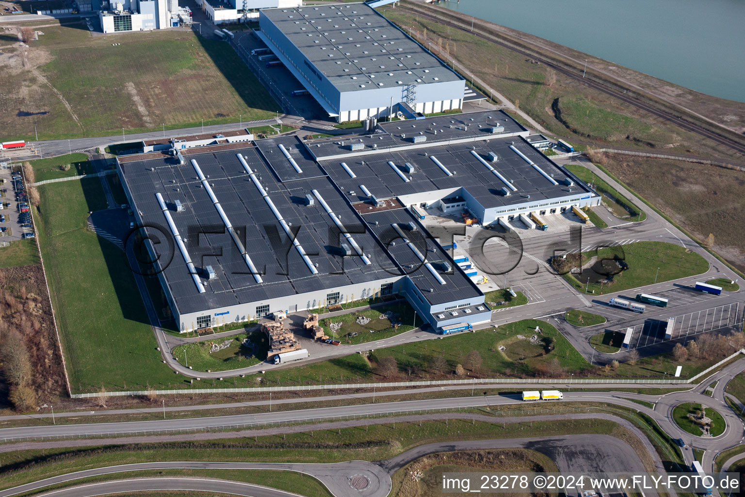 Wörth am Rhein, Papierfabrik Palm im Industriegebiet Oberwald im Bundesland Rheinland-Pfalz, Deutschland