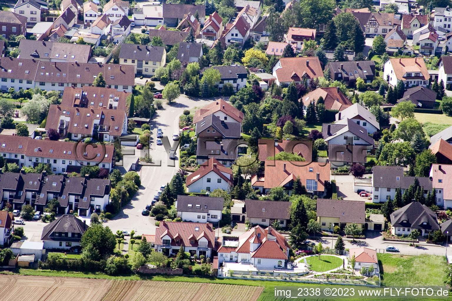 Luftaufnahme von Kandel, Guttenbergstr im Bundesland Rheinland-Pfalz, Deutschland