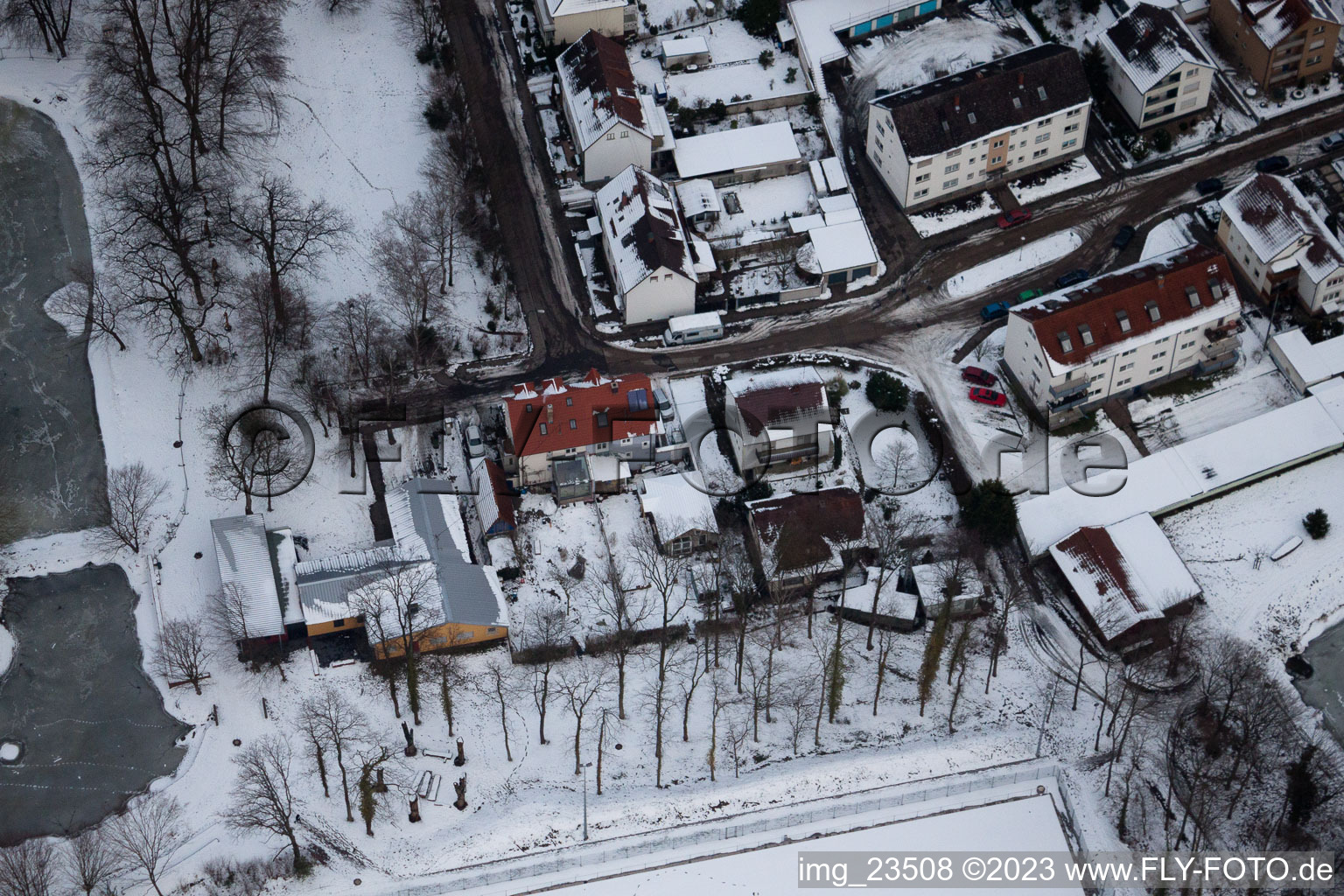 Kandel,Siedlung im Bundesland Rheinland-Pfalz, Deutschland von oben gesehen