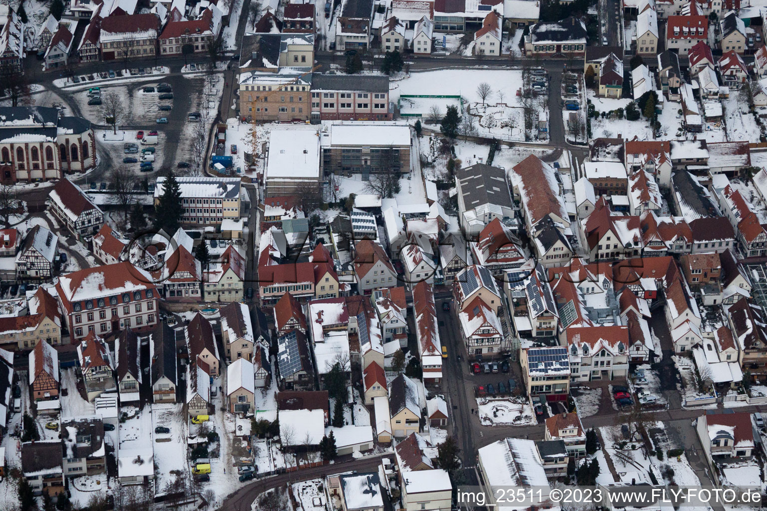 Luftaufnahme von Kandel, Hauptstr im Bundesland Rheinland-Pfalz, Deutschland
