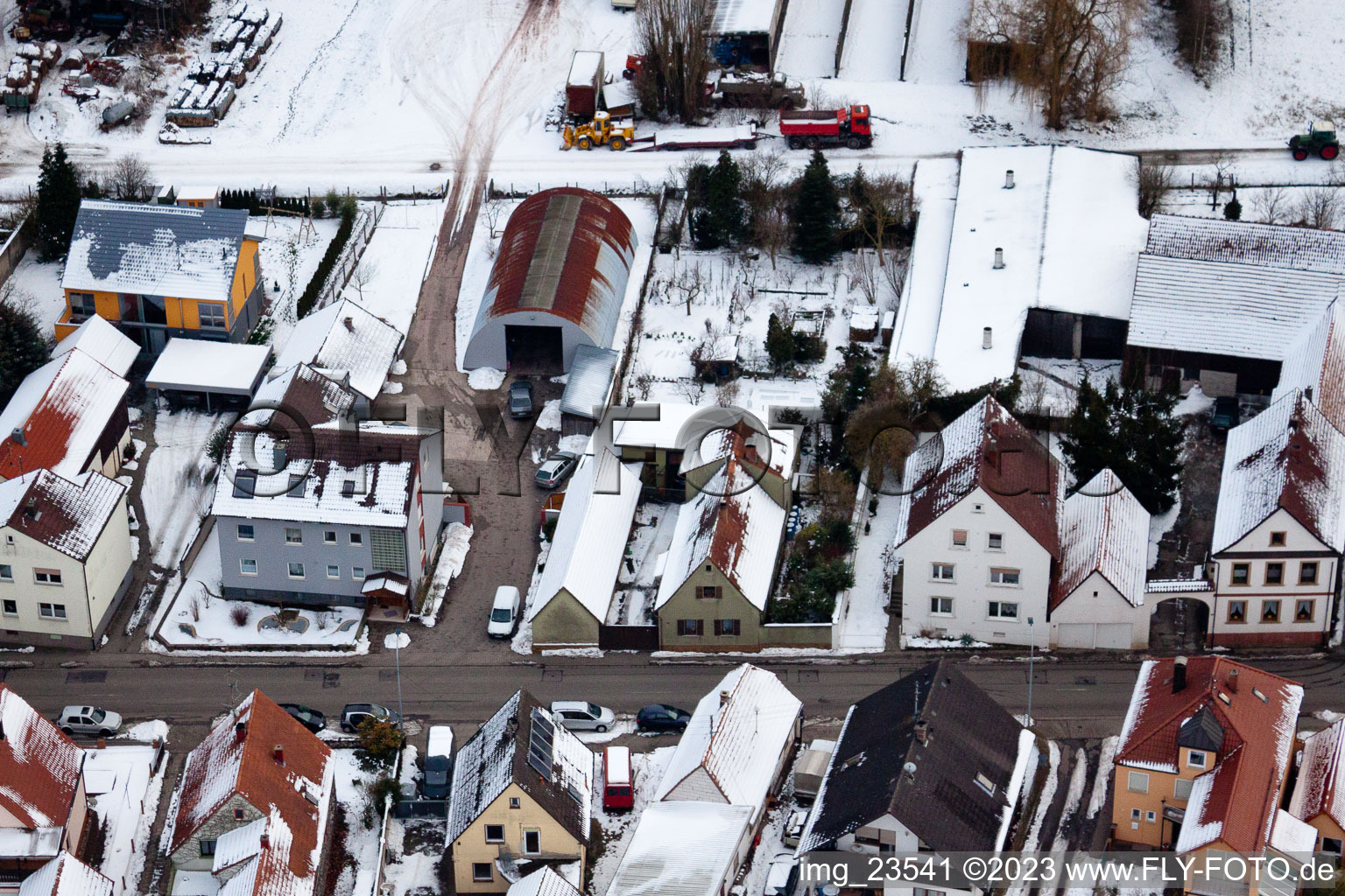 Drohnenbild von Kandel, Saarstr im Bundesland Rheinland-Pfalz, Deutschland