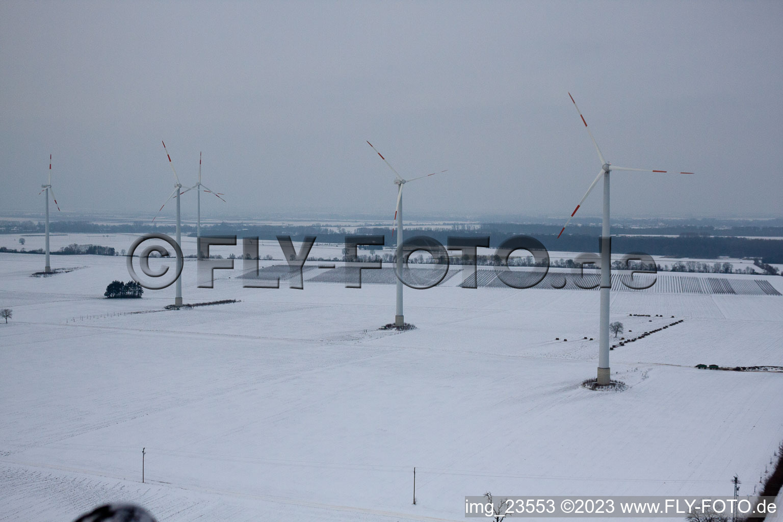 Minfeld, Windkraftanlagen im Bundesland Rheinland-Pfalz, Deutschland aus der Luft betrachtet