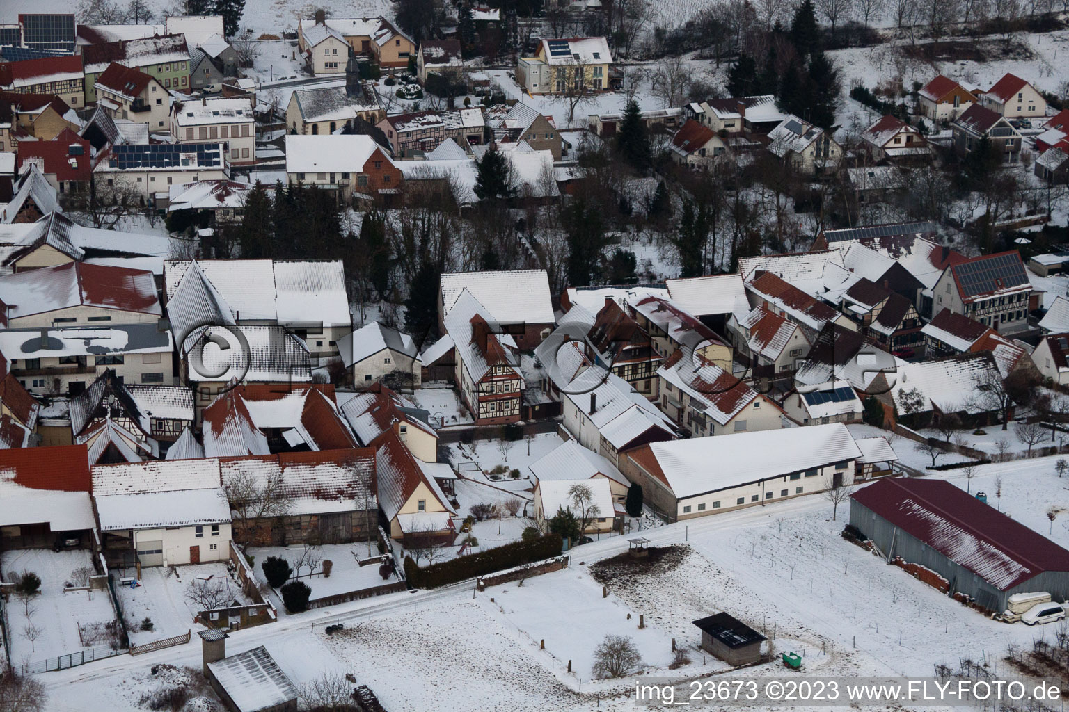 Dierbach im Bundesland Rheinland-Pfalz, Deutschland aus der Luft betrachtet