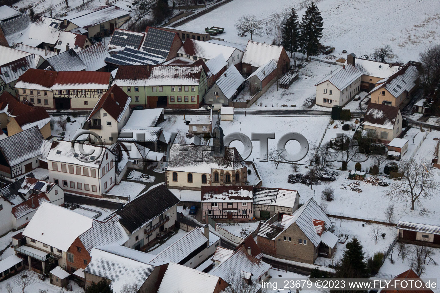 Luftbild von Dierbach im Bundesland Rheinland-Pfalz, Deutschland