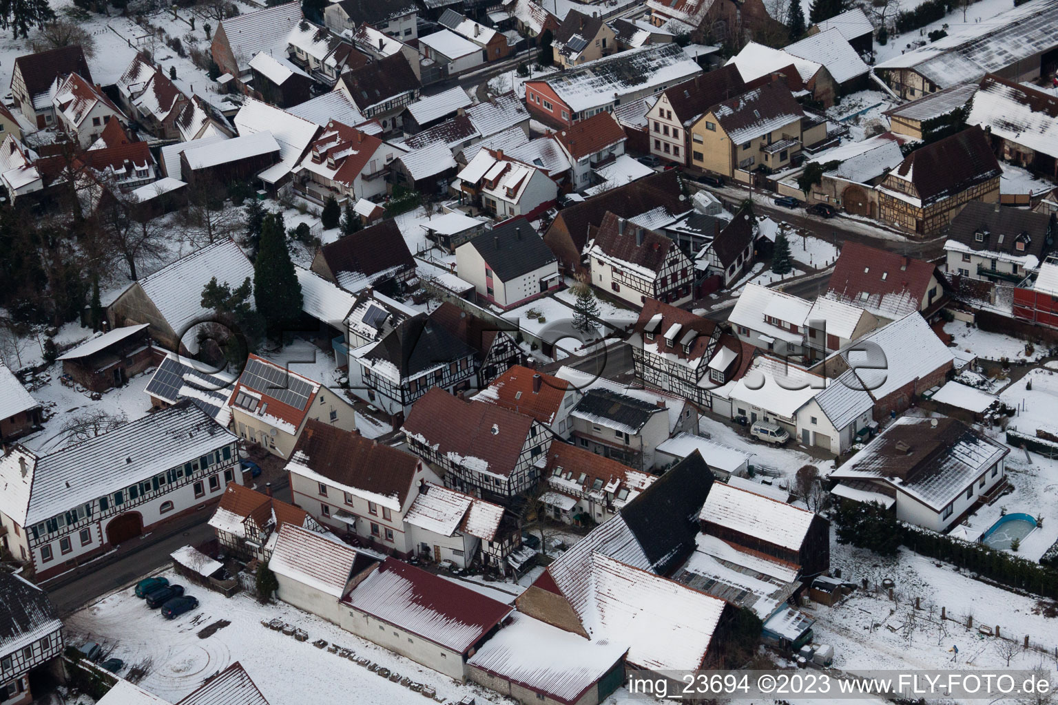 Barbelroth im Bundesland Rheinland-Pfalz, Deutschland aus der Luft betrachtet