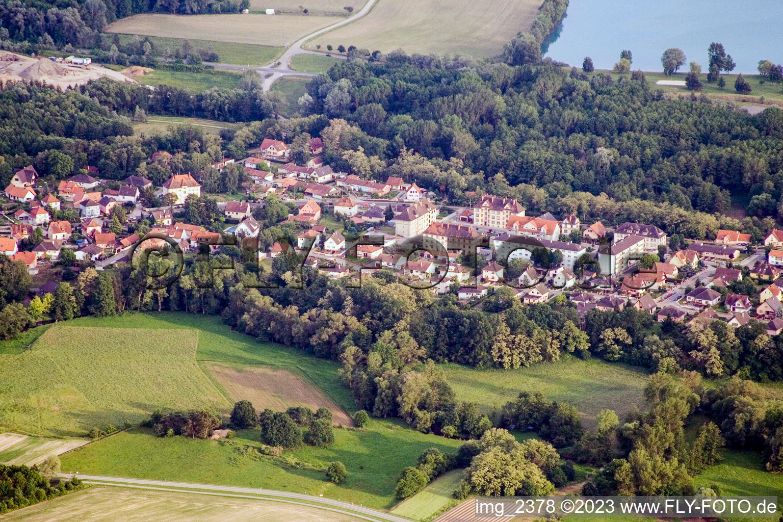 Lauterbourg (Elsass) im Bundesland Bas-Rhin, Frankreich von einer Drohne aus
