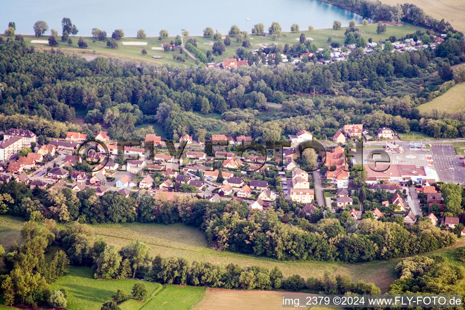 Lauterbourg (Elsass) im Bundesland Bas-Rhin, Frankreich von der Drohne aus gesehen