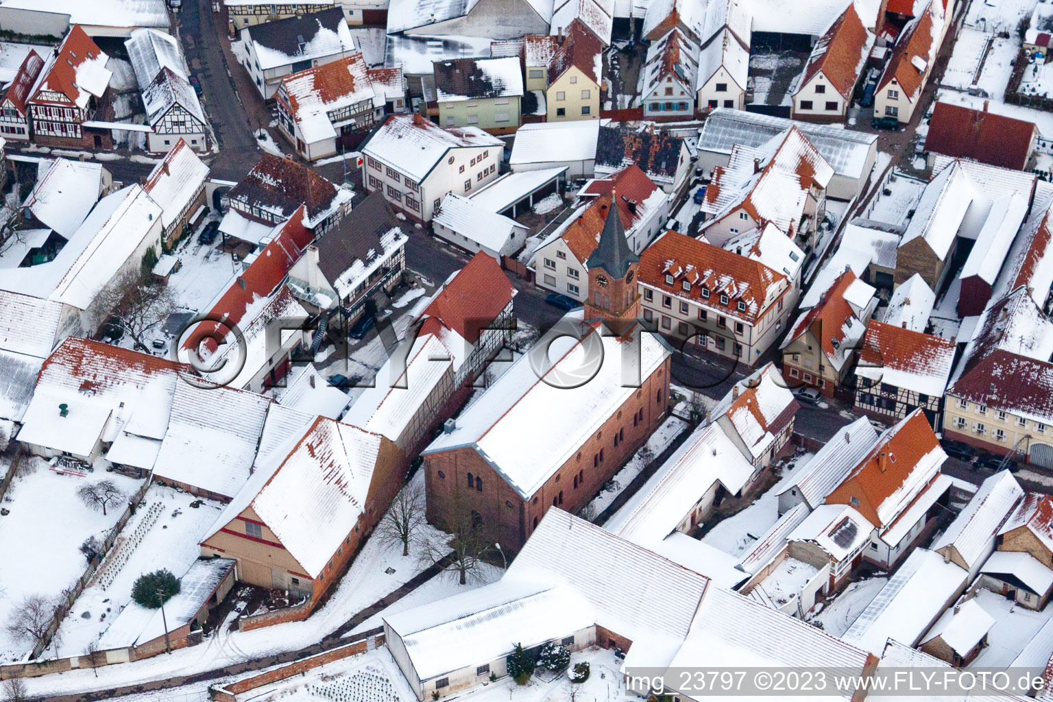 Luftbild von Steinweiler im Bundesland Rheinland-Pfalz, Deutschland