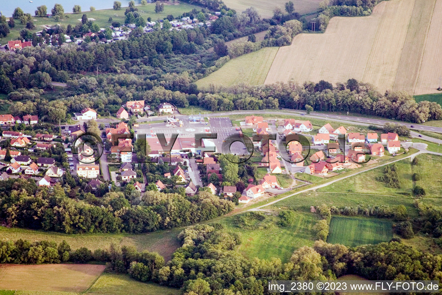 Luftbild von Lauterbourg (Elsass) im Bundesland Bas-Rhin, Frankreich