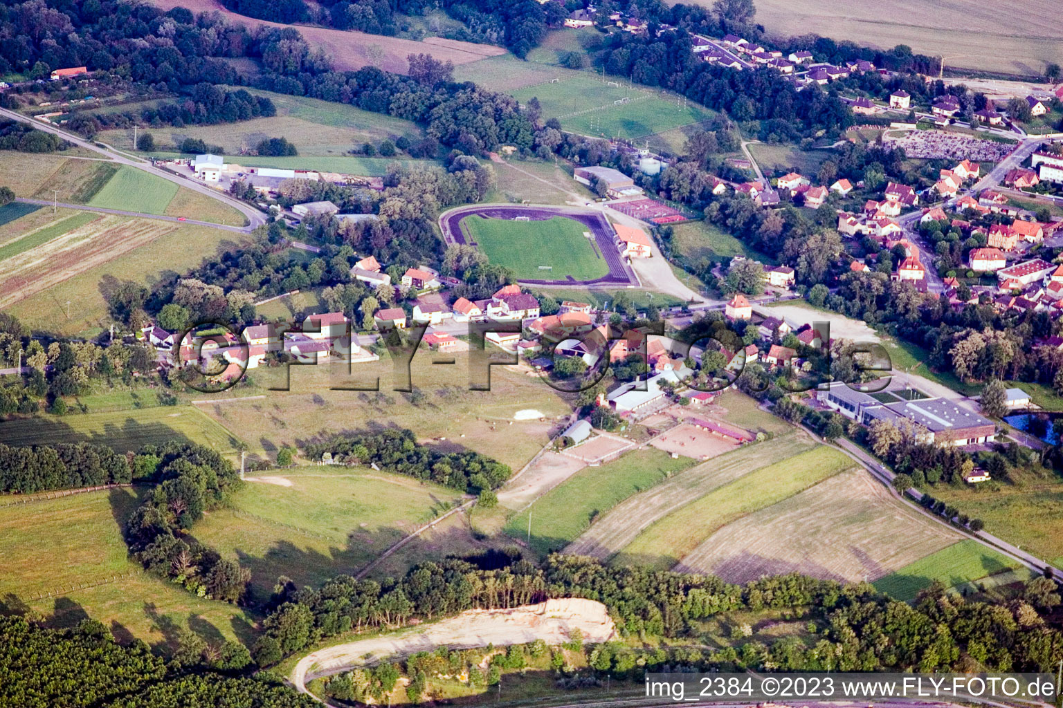 Luftaufnahme von Lauterbourg (Elsass) im Bundesland Bas-Rhin, Frankreich